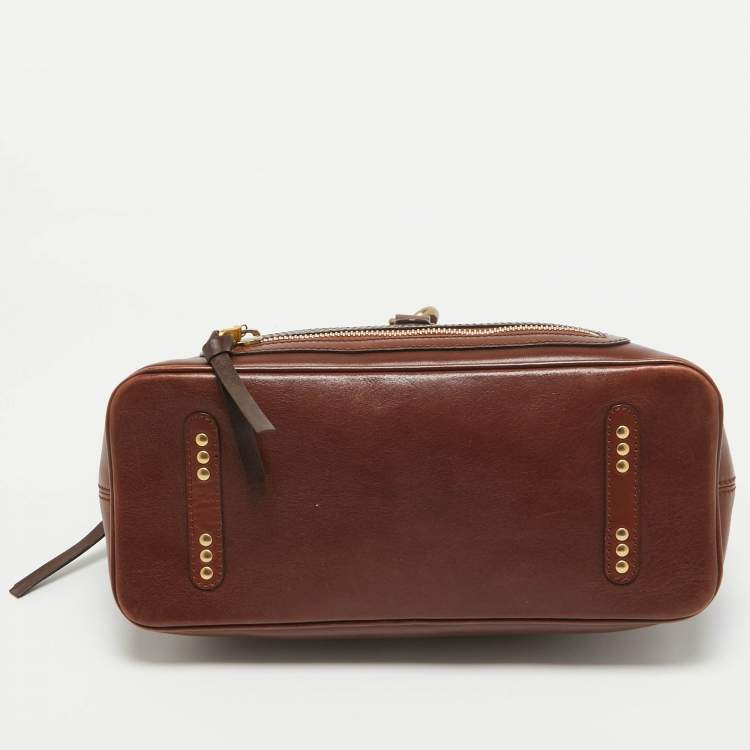 Pre Owned Chloe Brown Leather Kerala Dome Satchel