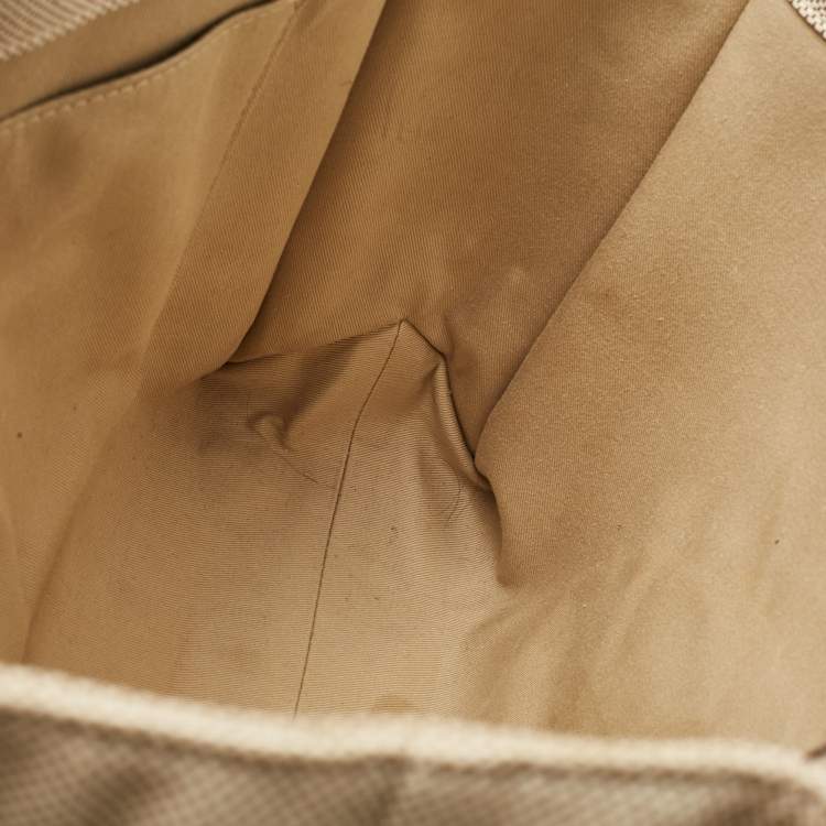 Pre Owned Chloe Beige Canvas and Leather Medium Woody Tote