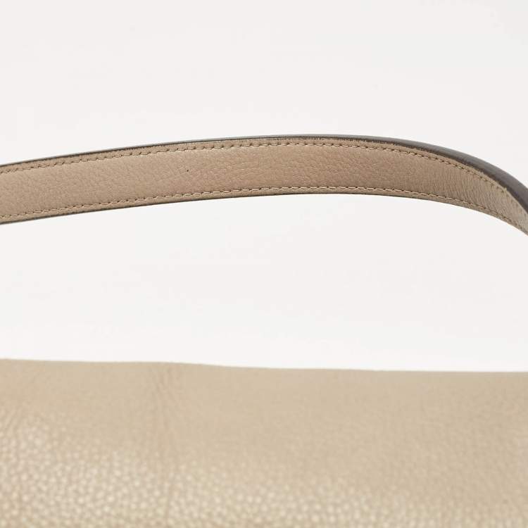 Pre Owned Chloe Beige Leather and Suede Medium Faye Day Top Handle Bag