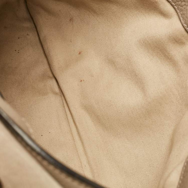 Pre Owned Chloe Beige Leather and Suede Medium Faye Day Top Handle Bag
