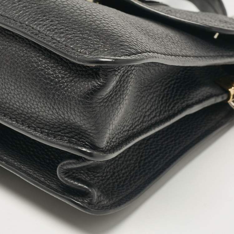 Pre Owned Chloe Black Leather Aby Day Top Handle Bag