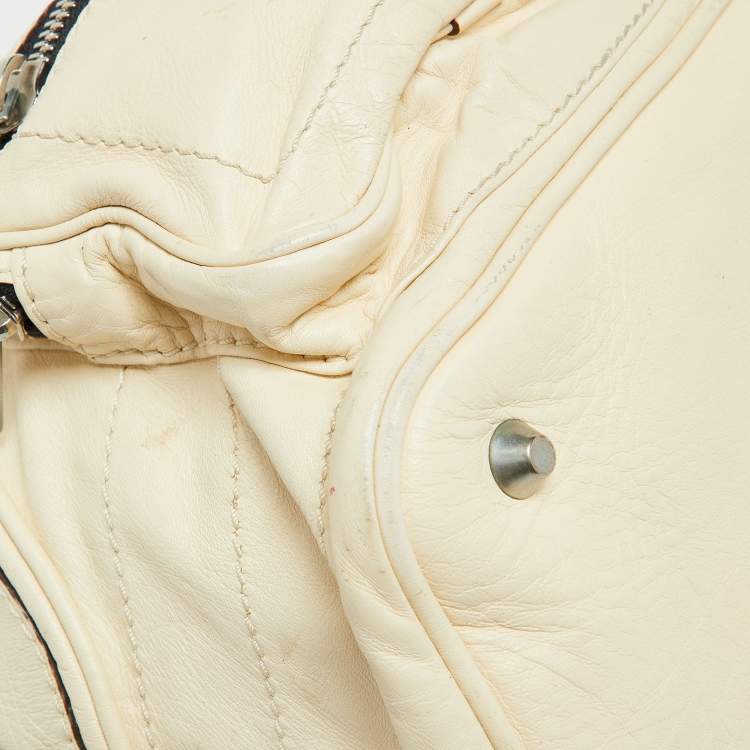 Pre Owned Chloe Cream Leather Betty Zip Satchel