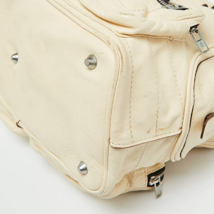Pre Owned Chloe Cream Leather Betty Zip Satchel