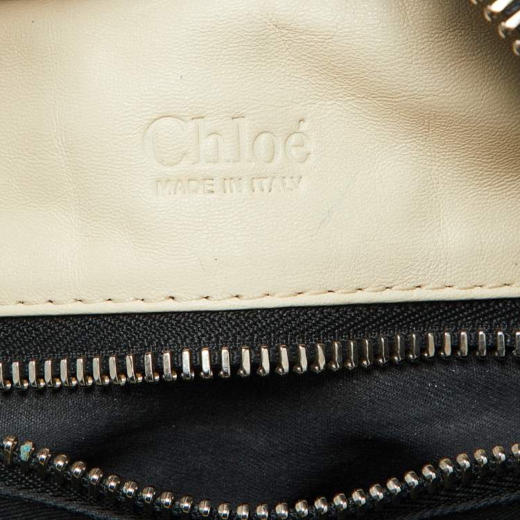 Pre Owned Chloe Cream Leather Betty Zip Satchel