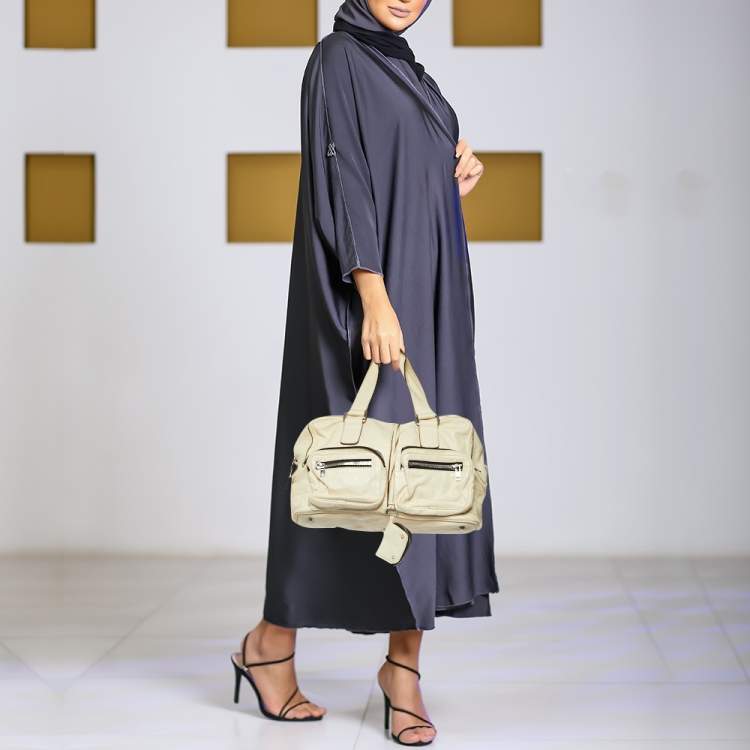Pre Owned Chloe Cream Leather Betty Zip Satchel