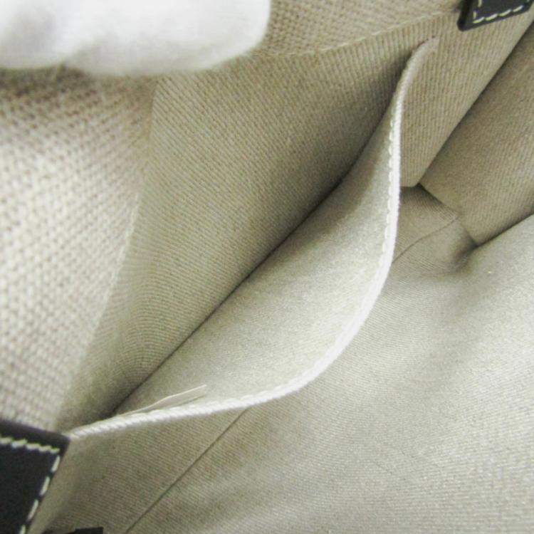 Pre Owned Chloe Neutrals Canvas and Leather Tote Bag