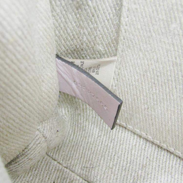 Pre Owned Chloe Neutrals Canvas and Leather Tote Bag