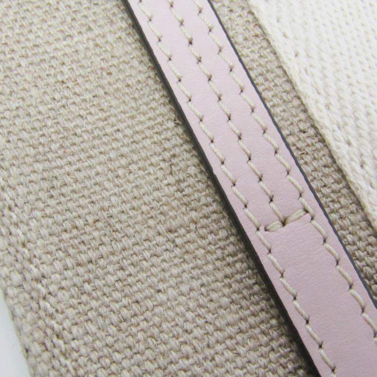 Pre Owned Chloe Neutrals Canvas and Leather Tote Bag