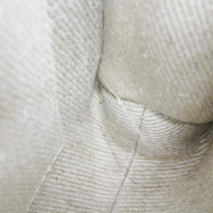 Pre Owned Chloe Neutrals Canvas and Leather Tote Bag