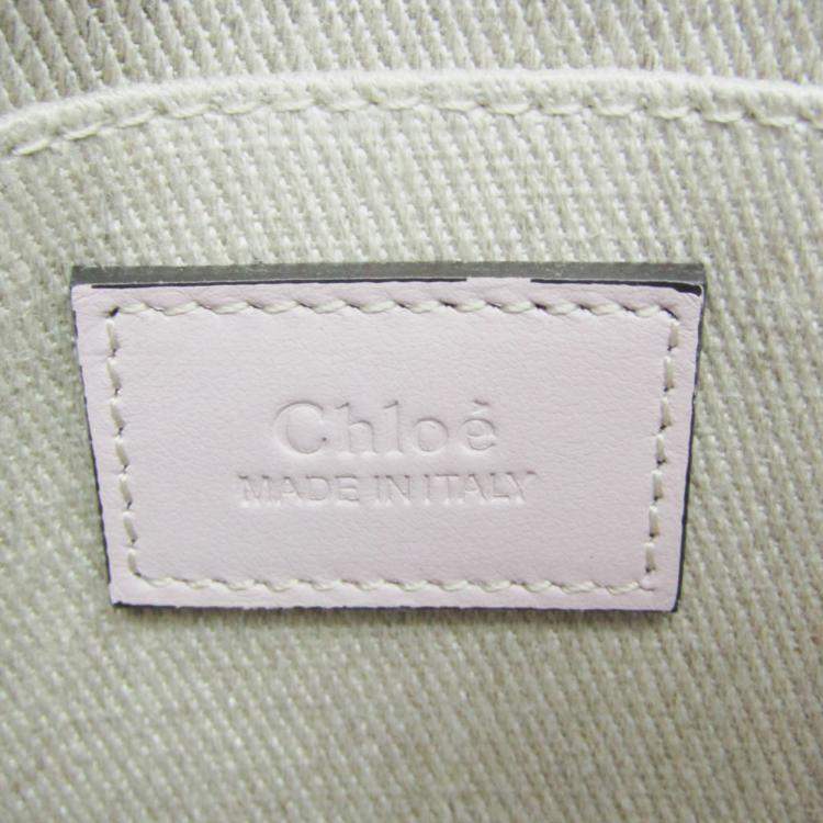 Pre Owned Chloe Neutrals Canvas and Leather Tote Bag