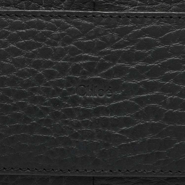 Pre Owned Chloe Black Leather Medium Sally Flap Shoulder Bag