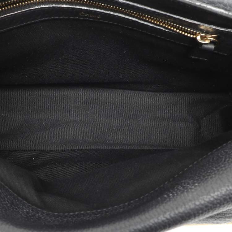 Pre Owned Chloe Black Leather Medium Sally Flap Shoulder Bag