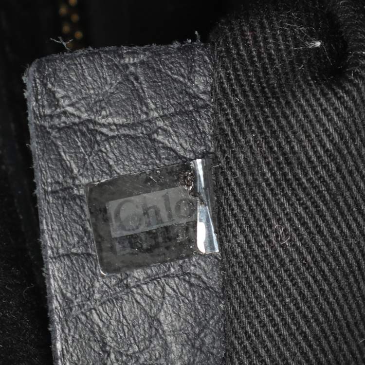Pre Owned Chloe Black Leather Medium Sally Flap Shoulder Bag