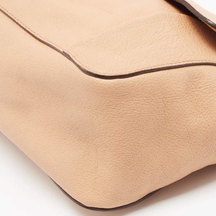 مملوكة مسبقًا Chloe Peach Leather Medium Elsie Shoulder Bag