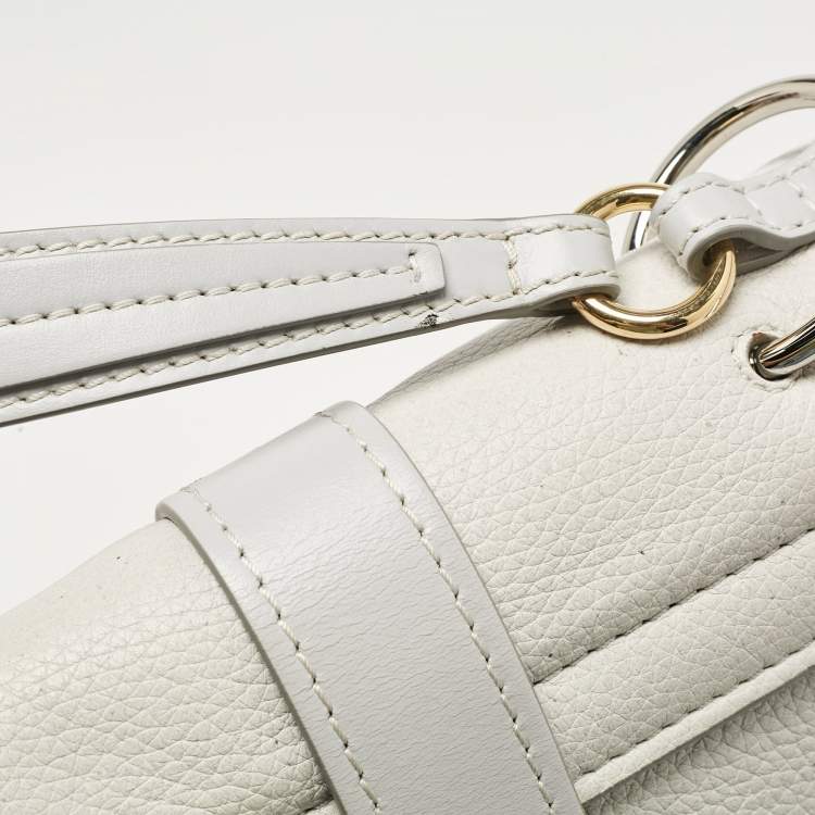 Pre Owned Chloe Two Tone Grey Leather Medium Aby Day Top Handle Bag