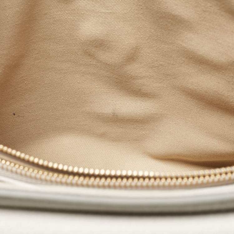 Pre Owned Chloe Two Tone Grey Leather Medium Aby Day Top Handle Bag