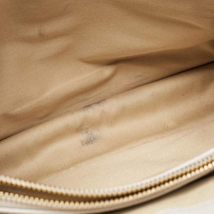 Pre Owned Chloe Two Tone Grey Leather Medium Aby Day Top Handle Bag