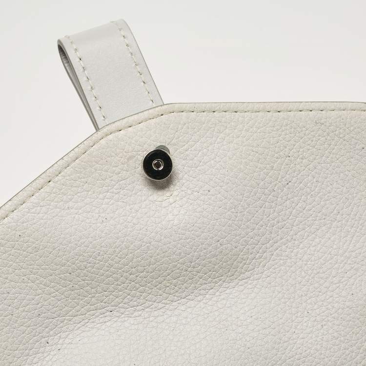 Pre Owned Chloe Two Tone Grey Leather Medium Aby Day Top Handle Bag