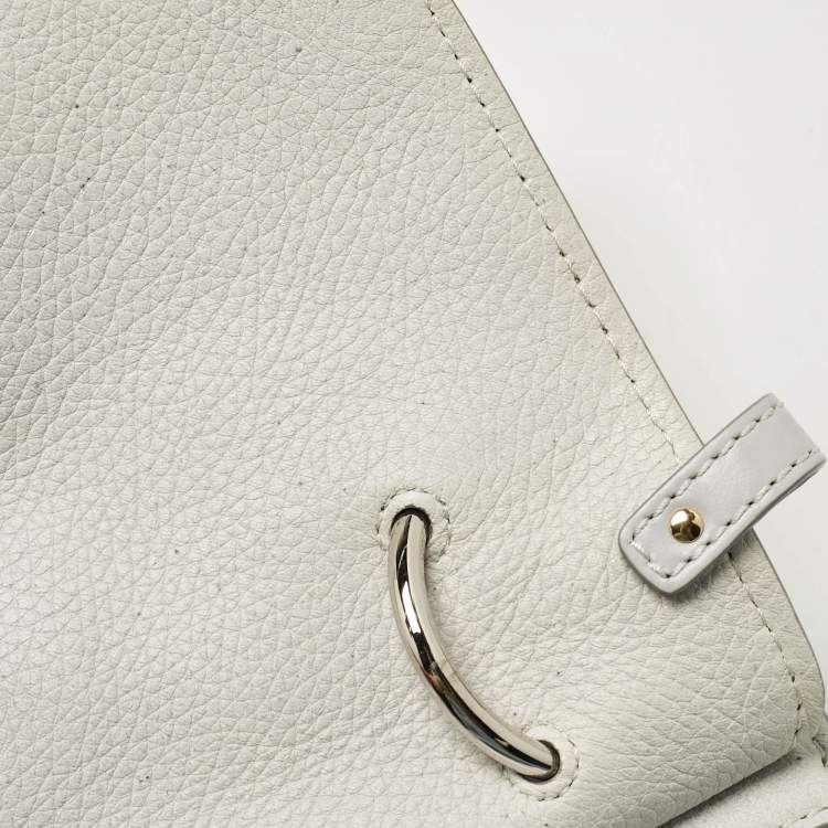 Pre Owned Chloe Two Tone Grey Leather Medium Aby Day Top Handle Bag