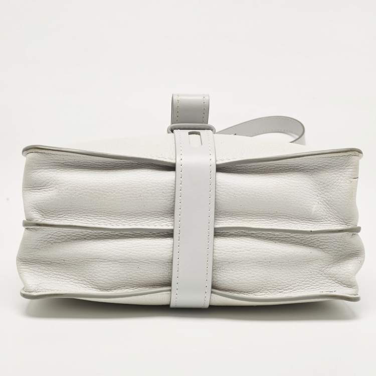 Pre Owned Chloe Two Tone Grey Leather Medium Aby Day Top Handle Bag
