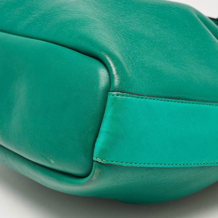 Pre Owned Chloe Green/Brown Leather Emma Shoulder Bag