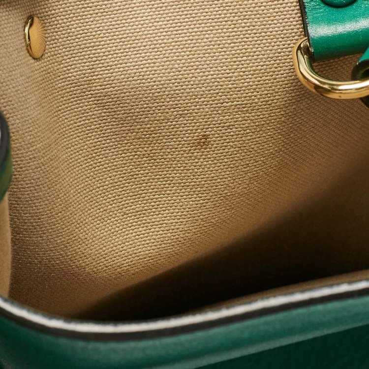 Pre Owned Chloe Green/Brown Leather Emma Shoulder Bag