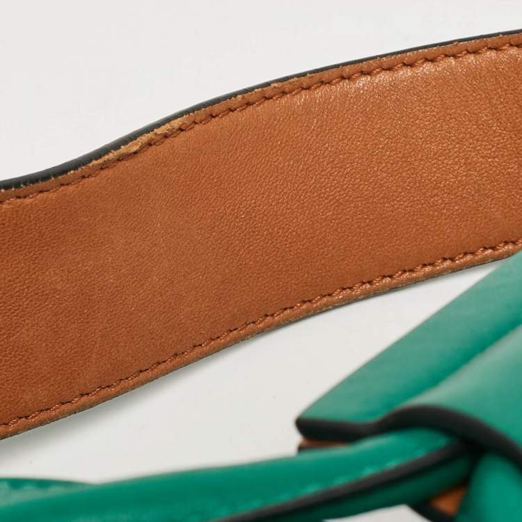 Pre Owned Chloe Green/Brown Leather Emma Shoulder Bag