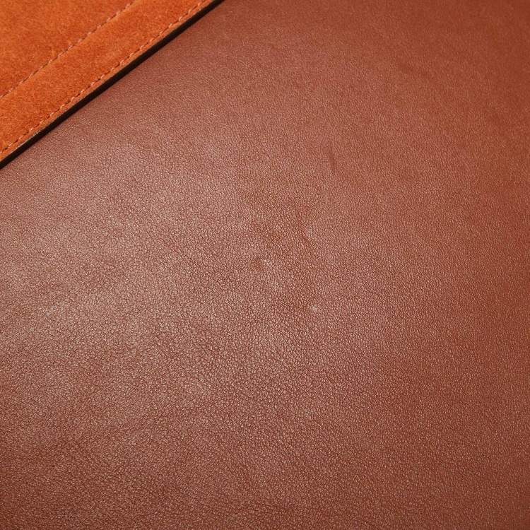 Pre Owned Chloe Brown Leather and Suede Faye Flap Shoulder Bag