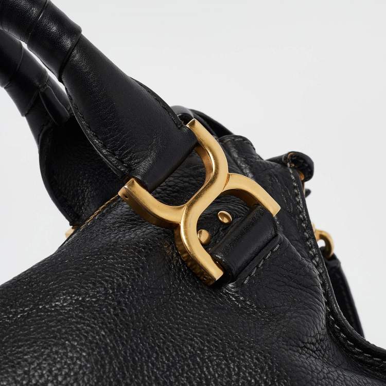 Pre Owned Chloe Black Leather Medium Marcie Shoulder Bag