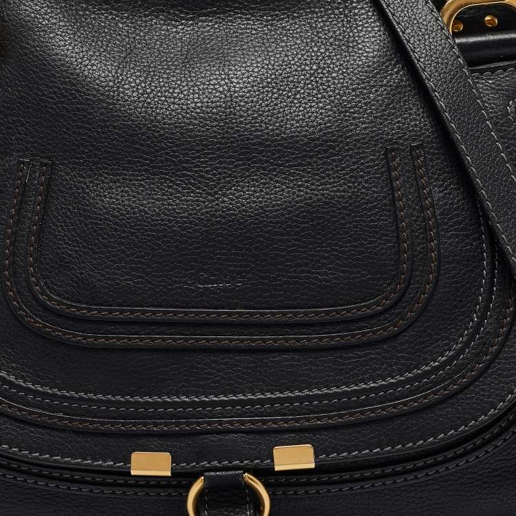 Pre Owned Chloe Black Leather Medium Marcie Shoulder Bag
