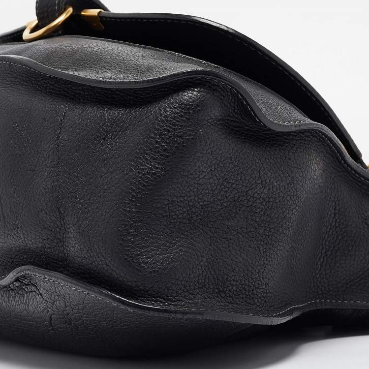 Pre Owned Chloe Black Leather Medium Marcie Shoulder Bag