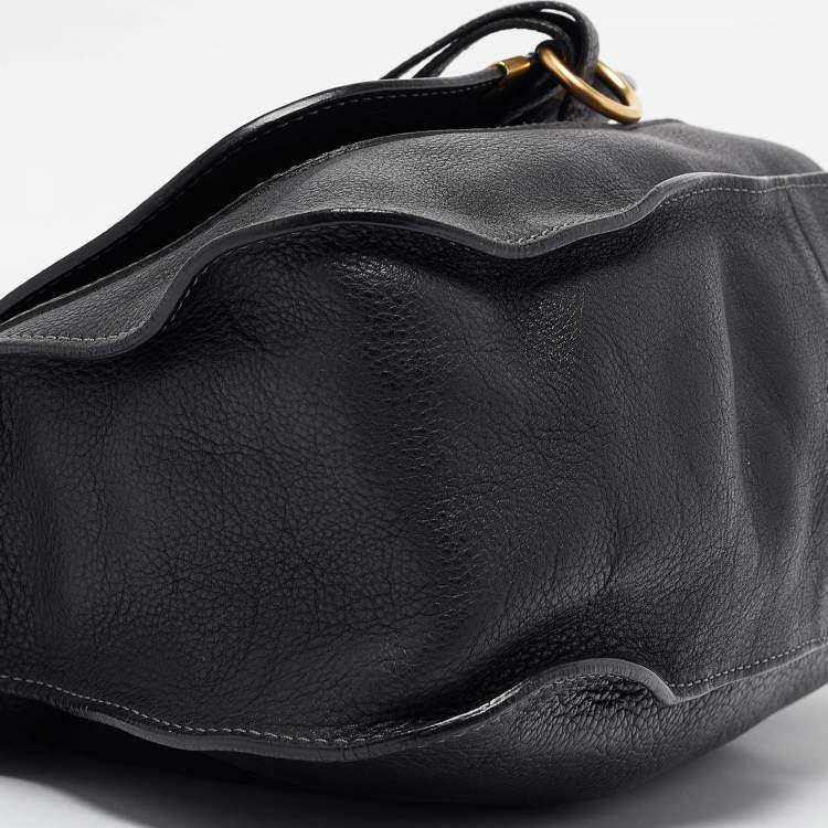 Pre Owned Chloe Black Leather Medium Marcie Shoulder Bag