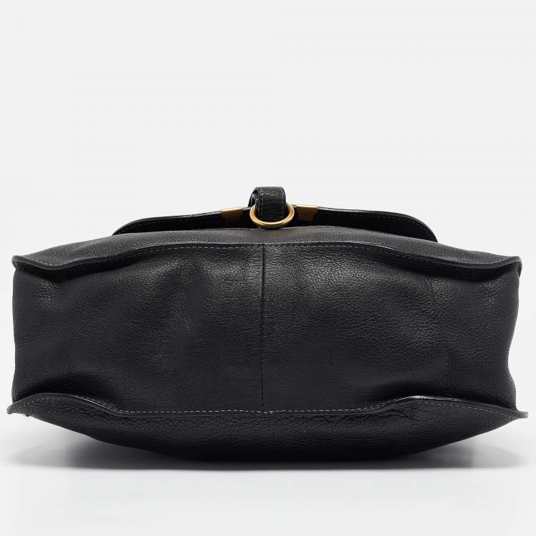 Pre Owned Chloe Black Leather Medium Marcie Shoulder Bag