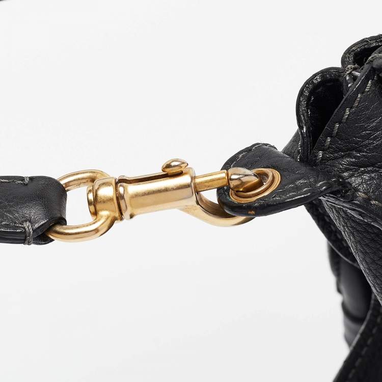 Pre Owned Chloe Black Leather Medium Marcie Shoulder Bag