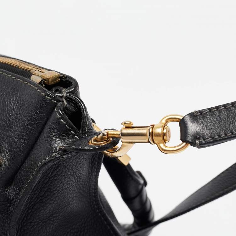 Pre Owned Chloe Black Leather Medium Marcie Shoulder Bag