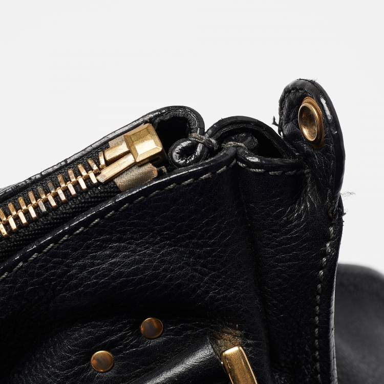 Pre Owned Chloe Black Leather Medium Marcie Shoulder Bag