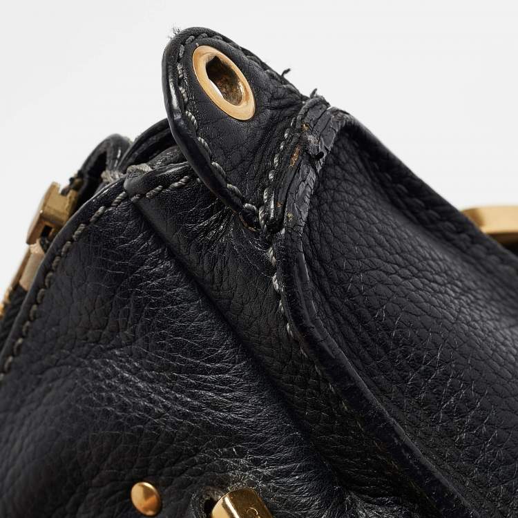 Pre Owned Chloe Black Leather Medium Marcie Shoulder Bag