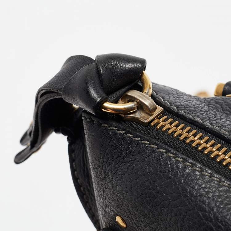 Pre Owned Chloe Black Leather Medium Marcie Shoulder Bag