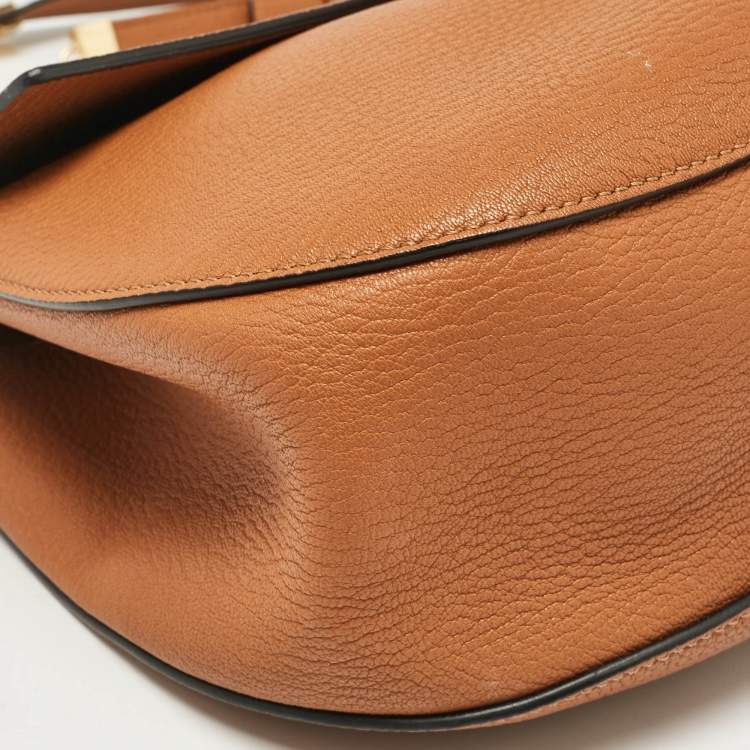 Pre Owned Chloe Brown Leather Large Drew Shoulder Bag
