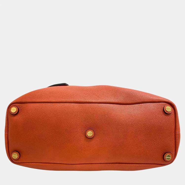 Pre Owned Chloe Orange Dahlia Handbag