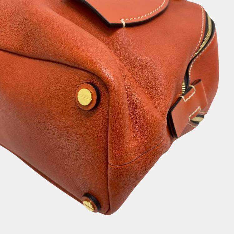 Pre Owned Chloe Orange Dahlia Handbag