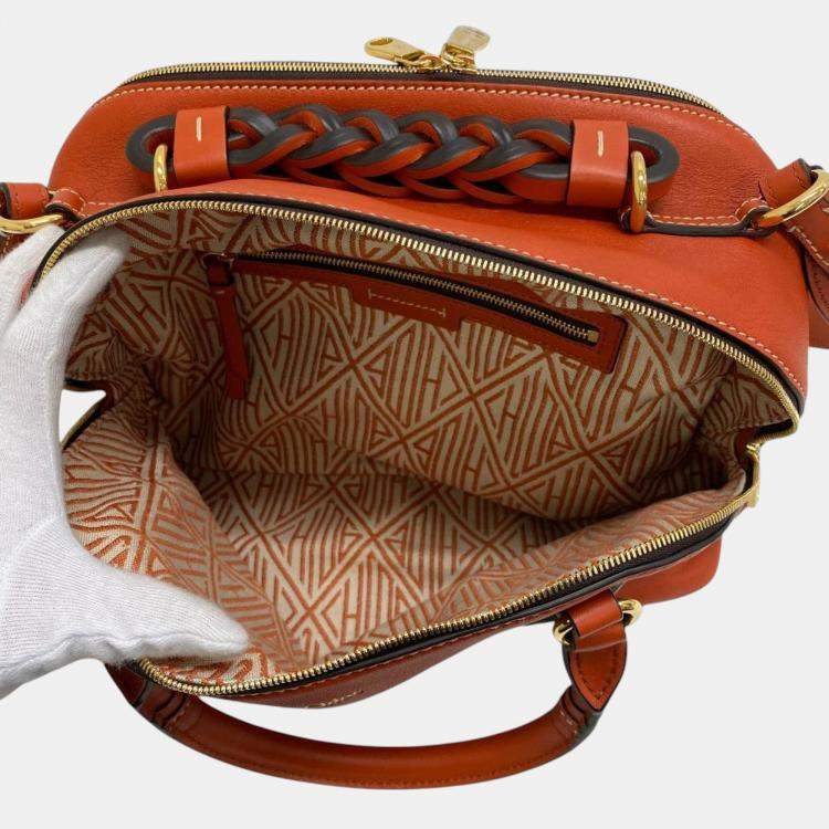 Pre Owned Chloe Orange Dahlia Handbag
