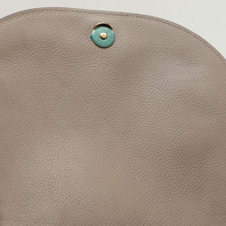 Pre Owned Chloé Grey Leather and Suede Small Nile Bracelet Shoulder Bag