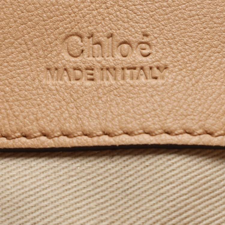 Pre Owned Chloe Beige Leather Small Faye Day Top Handle Bag