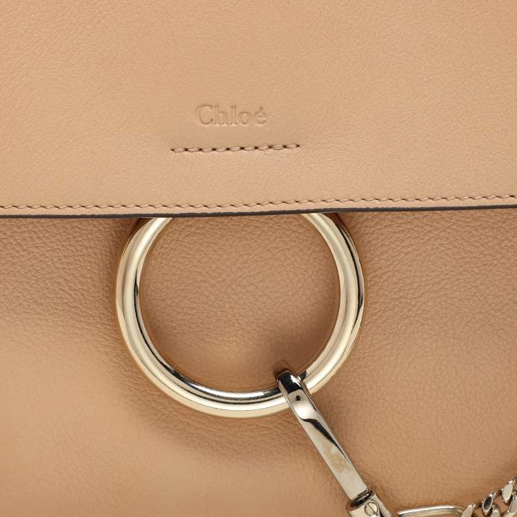 Pre Owned Chloe Beige Leather Small Faye Day Top Handle Bag