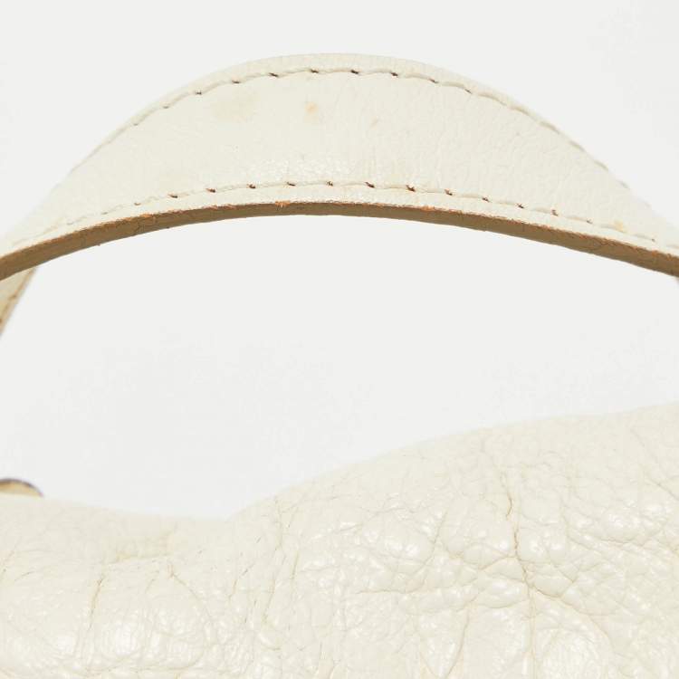 Pre Owned Chloe off White Leather Medium Paraty Shoulder Bag