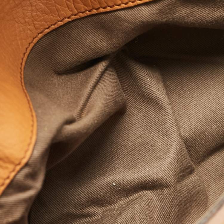 Pre Owned Chloe Orange Leather Large Marcie Hobo