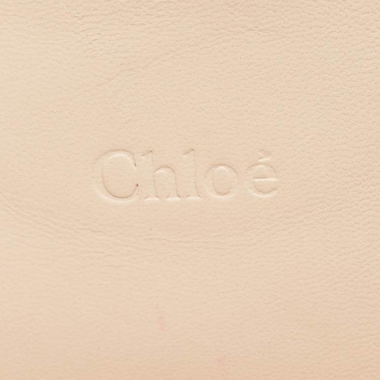 Pre Owned Chloe Light Green/Cream Large Elsie Shoulder Bag