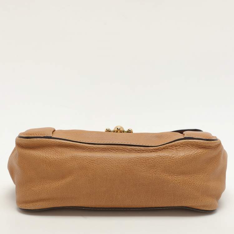 Pre Owned  Chloe Brown Leather Medium Elsie Chain Shoulder Bag