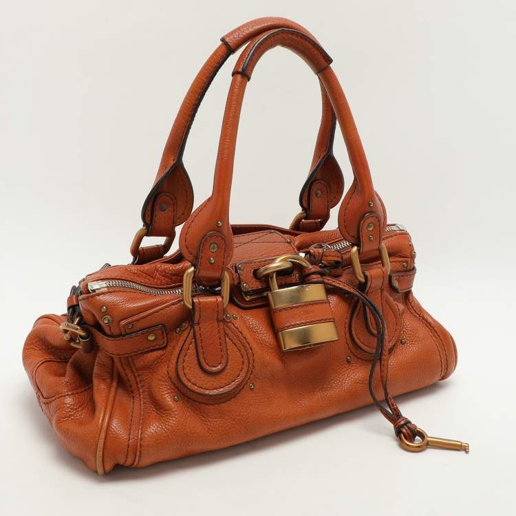Pre Owned Chloe Brown Leather Medium Paddington Satchel